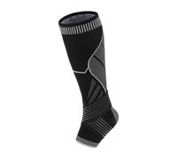 Elastic Compression Leg Brace Sleeve for Muscle Support Calf Sleeves Men Women Knee High Open Toe Stockings Plantar Fasciitis Achilles Tendonitis Black XL