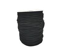Elastic Cord Black Round Thread Thread for Bracelets, Necklaces and Jewellery, Ideal for Crafts, (2mm, Elastic Black - 100 Metres)