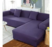 Elastic Corner Sofa Cover Stretchable 1/2/3/4 Seater Couch Slipcover Fits Sofas 235-300cm 2 PCS Set Color H Furniture Protector Easy to Install