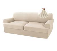 Elastic Couch Covers with Separate Cushion Covers Washable Slipcover Stretch Sofa Protector for Large Loveseat Nature Pattern Easy to Clean