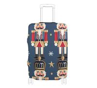 Elastic cover for carry on luggage Scratch-Resistant Fit carry on suitcase cover suitcase protector Fit 18-32 Inch Luggage, nutcracker cartoon soldier, L 26-28 in