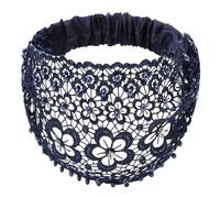 Elastic Crochet Boho Pearl Headband Wide Vintage Lightweight Lace Headband Yarn 15x25x0.5cm Elegant Refined Beautiful For Women Elegant Party And Daily Hair Accessory
