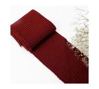 Elastic Cuff for Sewing Winter Solid Color Wool Knitted Thick Ribbed Clothing Thread Accessories Hem Cuff DIY Cloth Material(Wine red)