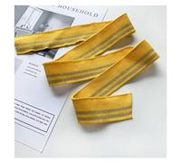 Elastic Cuffs Ribbed 14cm Wide Stretch-Elasticated Knit, Baseball Collar, Cuffs, Ribbed Garment Accessories, Long-Edged DIY Fabric(Yellow - Gold)