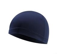 Elastic Cycling Cap Quick-Dry Spandex Helmet Liner for Men Women, Breathable Summer Beanie Hat for Bike Run Hike Fish(Navy Blue)
