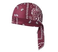 Elastic Cycling Sports Cap for Men Women Paisley Cooling Headscarf Cap Moisture Wicking Stretchy American Flag Bandana Beanie Lightweight Quick Dry Camo Head Wrap Hat for Biker Hip Hop Running
