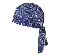 Elastic Cycling Sports Cap for Men Women Paisley Cooling Headscarf Cap Moisture Wicking Stretchy American Flag Bandana Beanie Lightweight Quick Dry Camo Head Wrap Hat for Biker Hip Hop Running