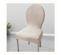 Elastic Dining Chair Covers, 4/6 Pieces, Round Back, Stretchable, Modern Oval, Wood Legs, No Armrests, Kitchen Chair Slipcovers, Dining Room Protection.