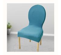 Elastic Dining Chair Covers, 6PCS Stretchable Oval Slipcovers for Wooden Legs, Modern Round Back Dining Room Protection, No Armrest, Kitchen Furniture Decor