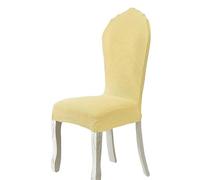 Elastic Dining Chair Covers for Oval Chairs Modern Stretch Fabric with Wooden Legs Round Back Slipcovers in Bei - Protect & Enhance Your Dining Room Decor