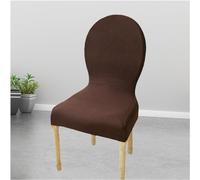 Elastic Dining Chair Covers with Round Backrest Modern Solid Color Seat Covers for Kitchen & Hotel Banquets Set of 4 (K 4PCS)