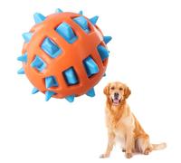 Elastic Dog Balls Made of Rubber, Indestructible Two-Color Dog Toys, Squeaky Dogs Ball, Dogs Toys with Soft Thorns, suitable for Large and Medium Pets to Chew, Relieve Boredom, Clean Teeth