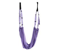 Elastic Door Leg Stretcher with Loops Lower Back Handstand Trainer Stretching Strap for Home Gym Workout Polyester Cotton (Purple)