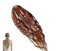 Elastic Dread Ponytail, 22" Boho Braided Ponytail Extension with Hair Tie,Natural Hand Braided Ponytails for Daily,Travel & Casual Styles (G)