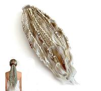 Elastic Dread Ponytail, 22" Boho Braided Ponytail Extension with Hair Tie,Natural Hand Braided Ponytails for Daily,Travel & Casual Styles (B)