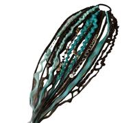 Elastic Dread Ponytail, 22 Inch Dreadlock Ponytail, Synthetic Dreadlock Extensions, Hippie Style Dreadlocks For Women, Wool Ended Soft Fake Dreads