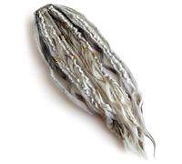 Elastic Dread Ponytail, Boho Dreadlock Hair Extension with Beads, Easy One-Minute Elastic Ponytail Attachment for Festival, Lightweight Multiple Colors, Natural Braided Hair for Women Men (#C)