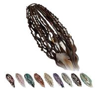 Elastic Dread Ponytail, Elasticated Dread Ponytail, Boho Braided Ponytail Extension with Hair Tie,Elastic Boho Dreadlock Hair Extension With Beads, Shell And Charm Details,For Women Men Festival Daily