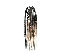Elastic Dread Ponytail Extension, Boho Braided Ponytail Extension with Hair Tie,Travel & Casual Styles，I