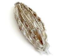 Elastic Dread Ponytail Salty, Handmade Boho Hippie Dreadlocks on Hair Band, 20 Inch Mixed Braids Faux Locs Hairpiece with Wooden Beads for Women Festival Party (F)