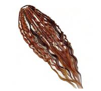 Elastic Dread Ponytail Salty, Handmade Boho Hippie Dreadlocks on Hair Band, 20 Inch Mixed Braids Faux Locs Hairpiece with Wooden Beads for Women Festival Party (E)