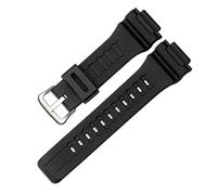 Elastic Durable Black Silicone WatchBands Fit For Casio AQS810 AQ-S810/AEQ-110/W735H/STL-S100 Sports Rubber Wrist Strap watch strap Interesting life