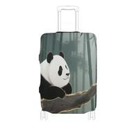 Elastic durables luggage cover Anti Scratch carry on suitcase cover Baggage Protector Fit 18-32 Inch Luggage, China panda bamboos, L 26-28 in