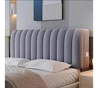 Elastic Dustproof Headboard Cover, Universal Fit Stretch Slipcover, Modern Protector for Bedroom Decor (Black 180cm A)