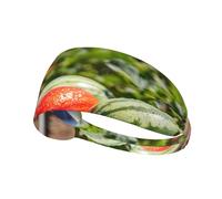 Elastic Exercise Headband Fashionable Sweat Absorption Breathable and Exquisite Ethereal Harvest Print Design
