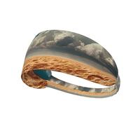 Elastic Exercise Headband Fashionable Sweat Absorption Breathable and Exquisite Harvest Season Print Design