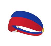 Elastic Exercise Headband Fashionable Sweat Absorption Breathable and Exquisite Philippine flag Print Design