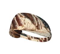 Elastic Exercise Headband Fashionable Sweat Absorption Breathable and Exquisite Process Of Making Bread Print Design