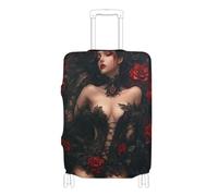 Elastic extra large luggage cover Scratchproof suitcase covers travel essentials Fit 18-32 Inch Luggage, anime beauty dark gothic aesthetic, XL 29-32 in