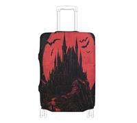 Elastic fabric luggage cover Dustproof elastic suitcase covers Baggage Protector Fit 18-32 Inch Luggage, Gothic vampire castle, S 18-20 in
