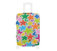 Elastic fabric luggage cover Scratch-Resistant Fit elastic suitcase covers travel essentials Fit 18-32 Inch Luggage, stars doodle art cartoon, XL 29-32 in