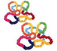 Elastic Fleece Cooperative Stretchy Band,Colorful Portable Tugs of War Rope,Integrations Dynamic Movement Exercise Latex Band,Stretchy Creative Movement Prop for Group Activities/78 in