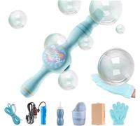 Elastic Fog Bubble Wand Toy for Kids, 2026 Upgraded Rechargeable Smoke Bubble Machines, Magic Bubbles Wand, Colorful Lights & Music Bubbles Maker,Toddler Gift for Outdoor,Party,Beach, Summer