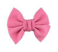 Elastic Hair Bands 10Pcs/Lot 4.5" Large Waffle Fabric Hair Bows For Girls Popular Sweet Fashion Accessories Bowknot Boutique Head Wear Headband(Pink,Without clip)