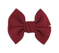 Elastic Hair Bands 10Pcs/Lot 4.5" Large Waffle Fabric Hair Bows For Girls Popular Sweet Fashion Accessories Bowknot Boutique Head Wear Headband(Wine red,Without clip)