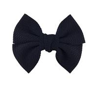 Elastic Hair Bands 10Pcs/Lot 4.5" Large Waffle Fabric Hair Bows For Girls Popular Sweet Fashion Accessories Bowknot Boutique Head Wear Headband(Navy blue,Without clip)