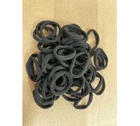 Elastic Hair Bands, 50 Pcs Seamless Thick Hair Ties, High Elasticity No Damage Hair Bobbles for Thick/Thin Curly Hair, Ponytail Holders for Women and Girls, Black