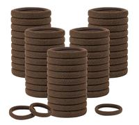 Elastic Hair Bands, 50 Pcs Seamless Thick Hair Ties, High Elasticity No Damage Hair Bobbles for Thick/Thin Curly Hair, Ponytail Holders for Women and Girls, Dark Brown