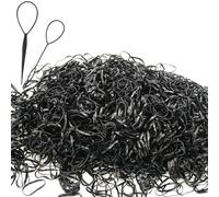 Elastic Hair Rubber Bands, 2500 pcs Mini Small Soft Ponytail Elastics Holders Hair Ties for Blond Kids Baby Girls Toddler Infants Hair No Crease Damage No Hurt Thin Easy to dismantle TPU. (Black)