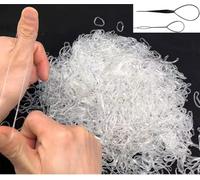 Elastic Hair Rubber Bands, 2500 pcs Mini Small Soft Ponytail Elastics Holders Hair Ties for Blond Kids Baby Girls Toddler Infants Hair No Crease Damage No Hurt Thin Easy to dismantle TPU. (Clear)