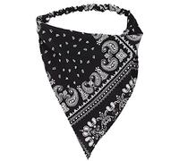 Elastic Hair Scarf Vintage Triangle Boho Head Scarf Bohemian Head Wrap Upper Arm Band (Black, One Size)
