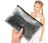 Elastic Hair Tie - 1000 Durable Hair Ties for Girls in Black | So Never Use Them Again Keep a Safe Distance From Kids