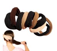 Elastic Hair Ties No Damage No Slip Ponytail Holders, Ponytail Accessories | High Elastic for Thick Heavy Curly Mane, Thick Locks, Girls, Strong Hold, Stretchy, Soft, No Dent, No Hurt, Daily Wear