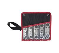Elastic Head Pocket Ratchet, with 180 Degree Foldable Design, Compact and Portable, 8-19mm, Stubby Wrenches Set, Retractable Ratchets Wrenches Set, for Electronics, Automotive, Construction