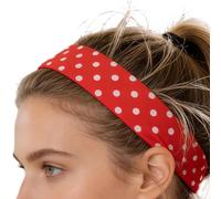 Elastic Headband - Fashionable Soft Non-slip Red Decorations,Stretchy Headbands for Women | for Running Basketball Soccer Football Gym Yoga Sports Workout Spa Makeup Washing Face Girls