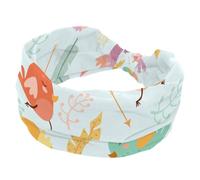 Elastic Headbands for Woemn, Birds Feathers Wide Hairband, Non-Slip Headband, Sweatband Yoga Head Band for Workout, Sport, Gym, Running, Fitness